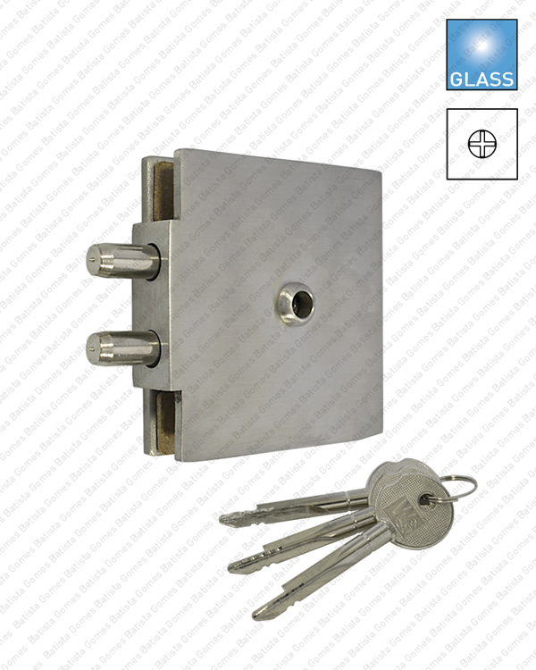 Fechadura para porta de vidro